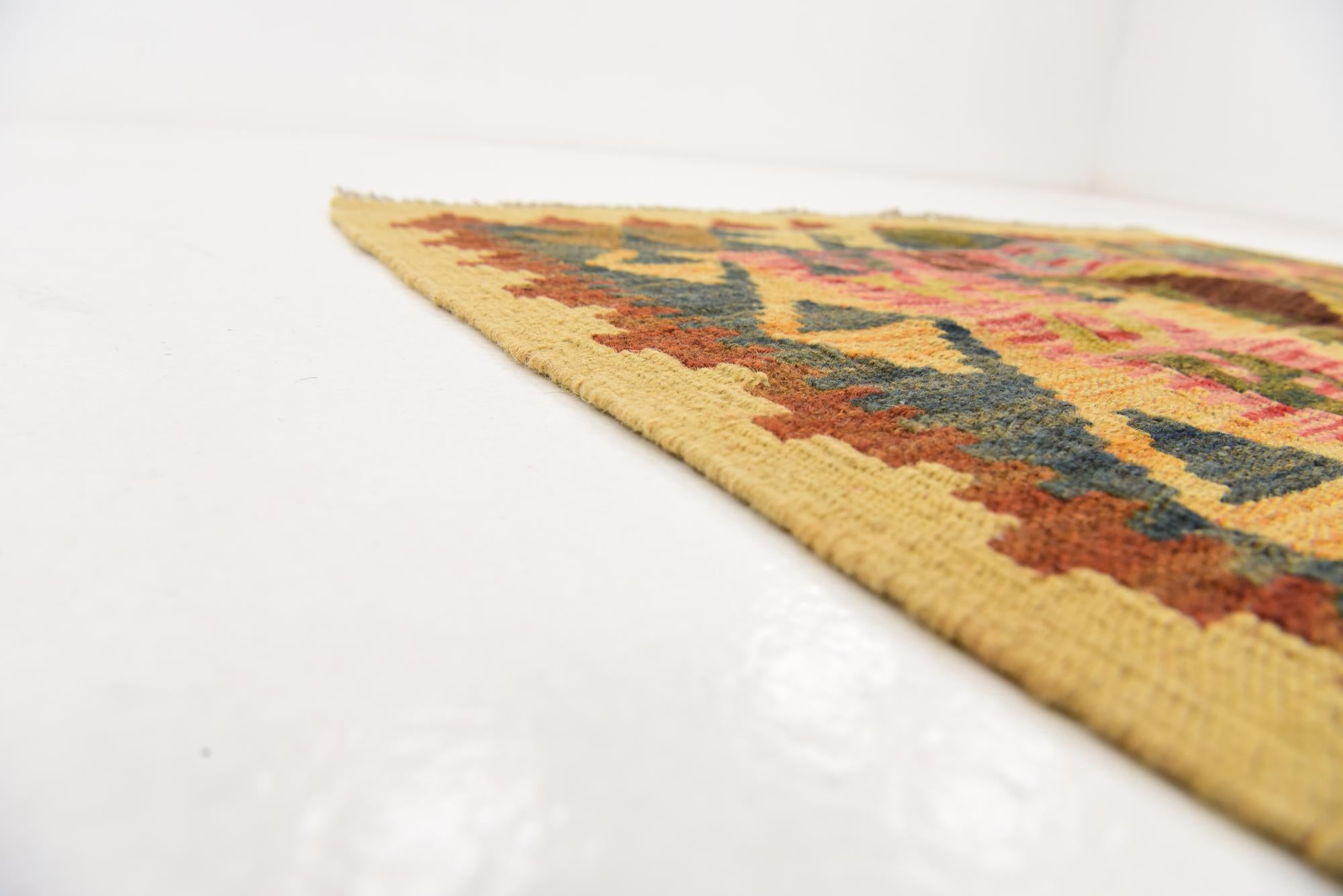 105cm x 195cm Tejido a mano Kilim Maymana Alfombra Lana