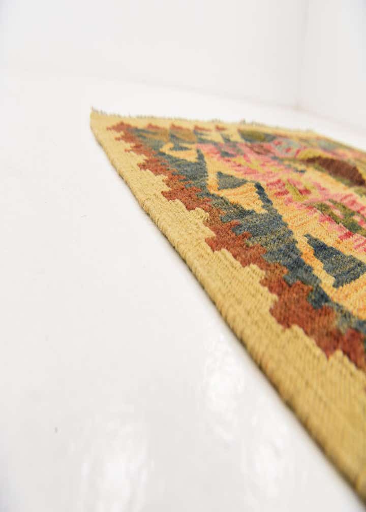3' 6 x 6' 5 Hand Woven Kilim Maymana Wool Rug