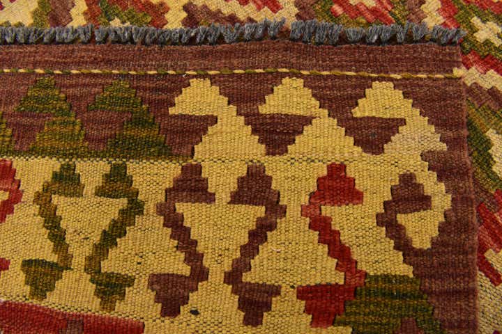 3' 4 x 6' Hand Woven Kilim Maymana Wool Rug