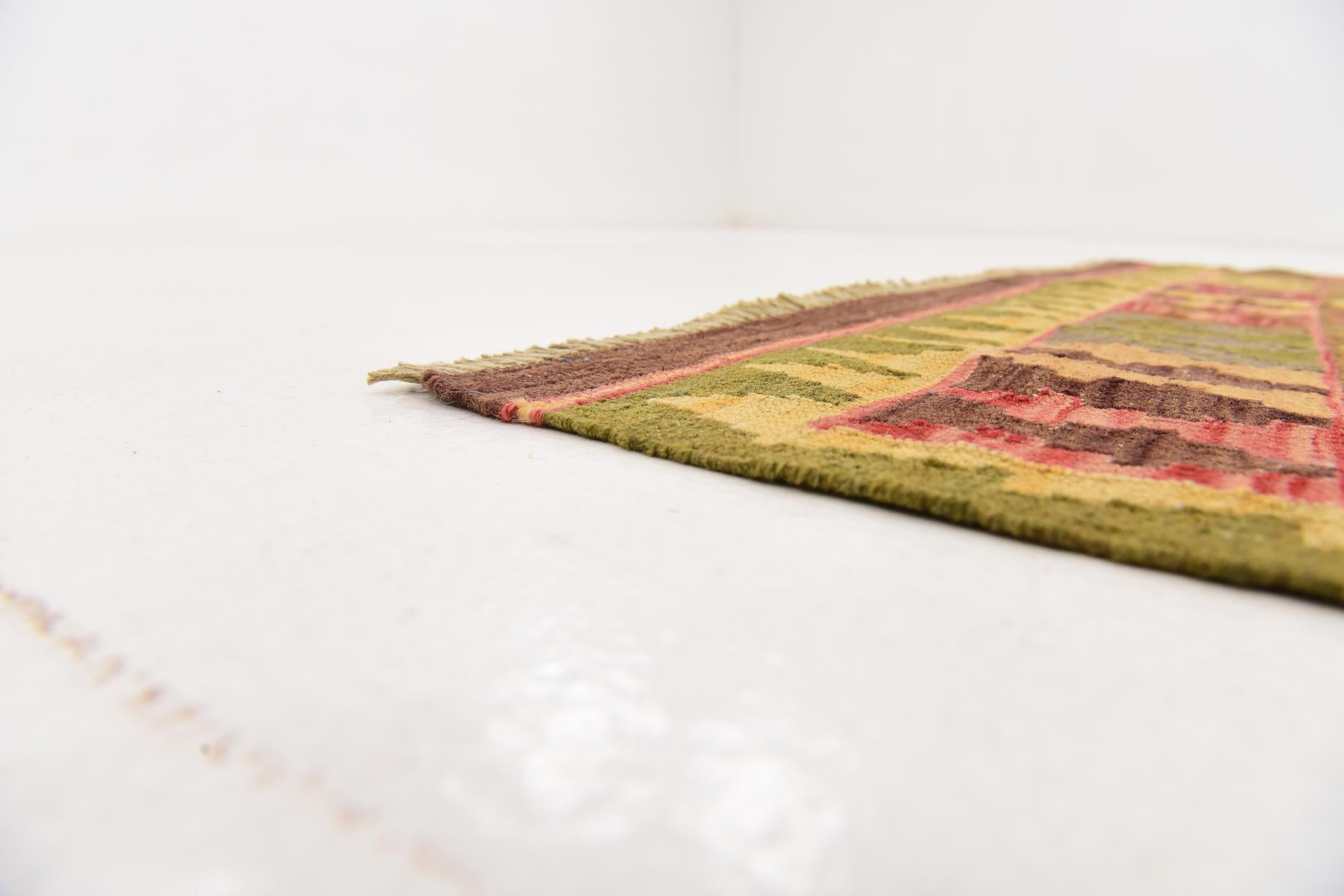 105cm x 145cm Tejido a mano Kilim Maymana Alfombra Lana