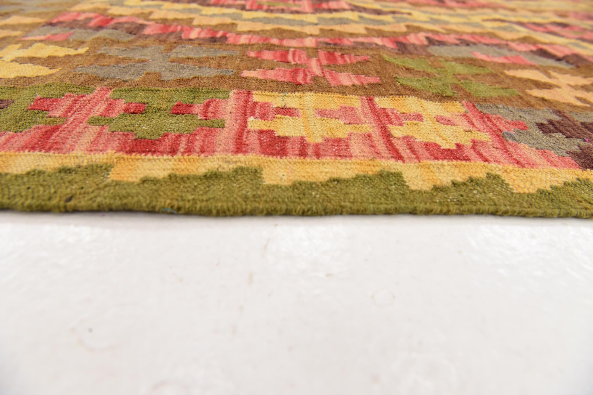105cm x 145cm Tejido a mano Kilim Maymana Alfombra Lana