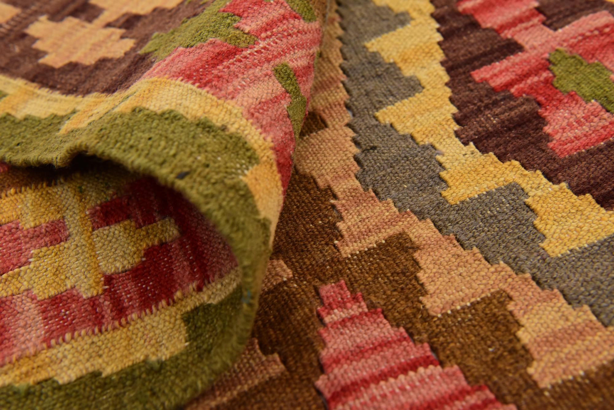 105cm x 145cm Tejido a mano Kilim Maymana Alfombra Lana
