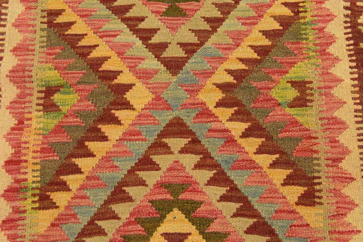 3' 6 x 5' Hand Woven Kilim Maymana Wool Rug
