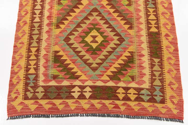 3' 6 x 5' Hand Woven Kilim Maymana Wool Rug