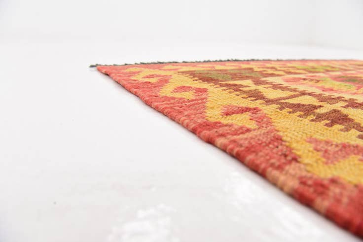 Detail image of 3' 6 x 5' Hand Woven Kilim Maymana Wool Rug