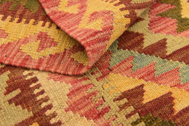 3' 6 x 5' Hand Woven Kilim Maymana Wool Rug