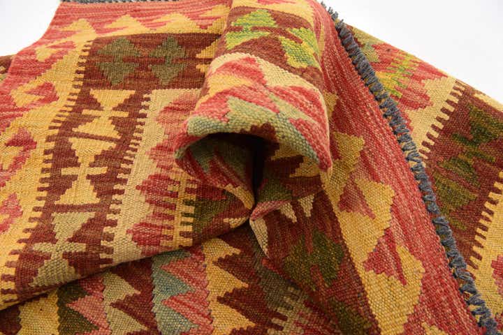 3' 6 x 5' Hand Woven Kilim Maymana Wool Rug