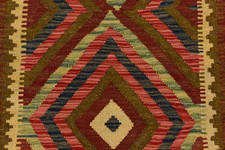 3' 5 x 6' 4 Hand Woven Kilim Maymana Wool Rug