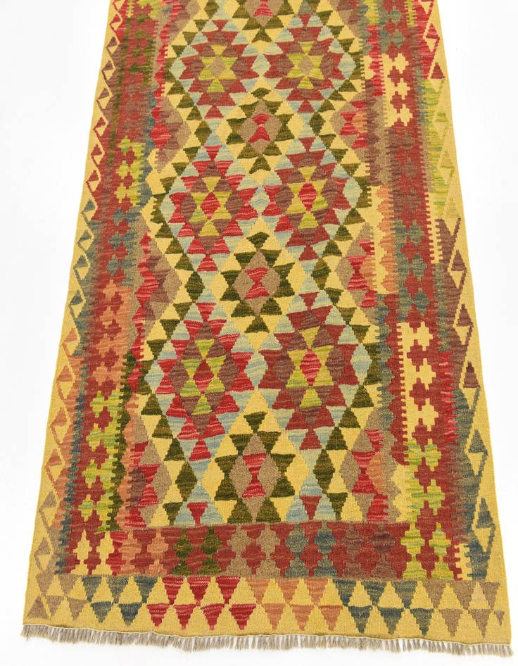 Detail image of 4' x 6' 9 Hand Woven Kilim Maymana Wool Rug