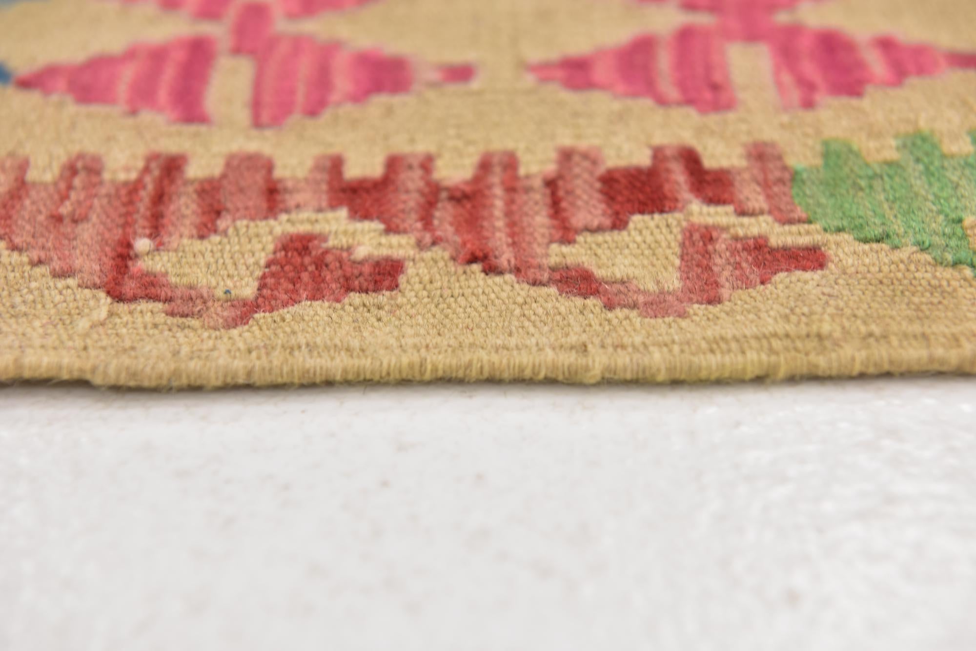 3' 10 x 6' Hand Woven Kilim Maymana Wool Rug