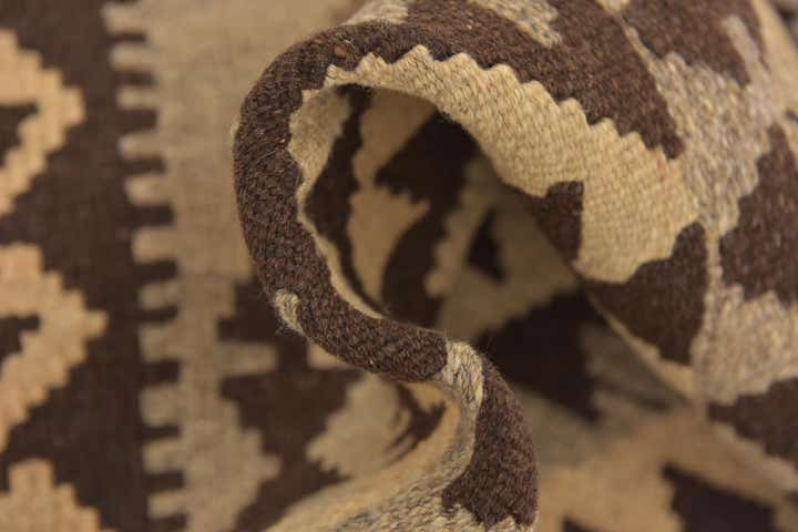 2' 10 x 4' Hand Woven Kilim Maymana Wool Rug