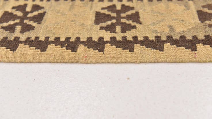 Detail image of 2' 10 x 4' 3 Hand Woven Kilim Maymana Wool Rug