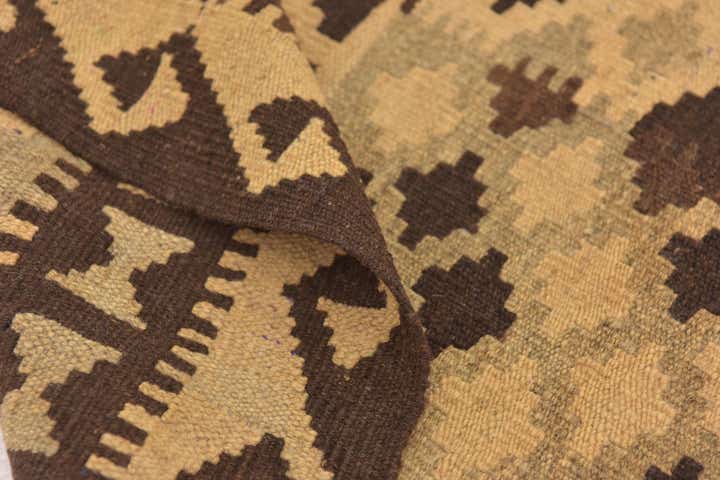 3' 1 x 4' 10 Hand Woven Kilim Maymana Wool Rug