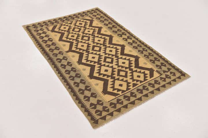 3' 2 x 5' Hand Woven Kilim Maymana Wool Rug