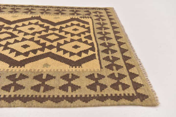 3' 2 x 5' Hand Woven Kilim Maymana Wool Rug