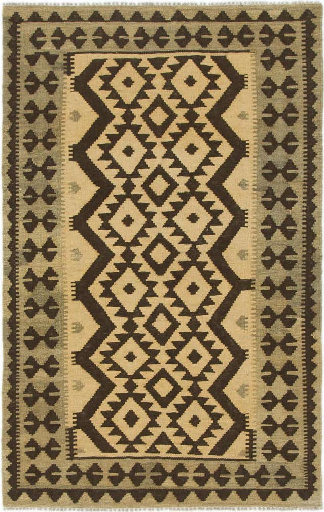 3' 2 x 5' Hand Woven Kilim Maymana Wool Rug