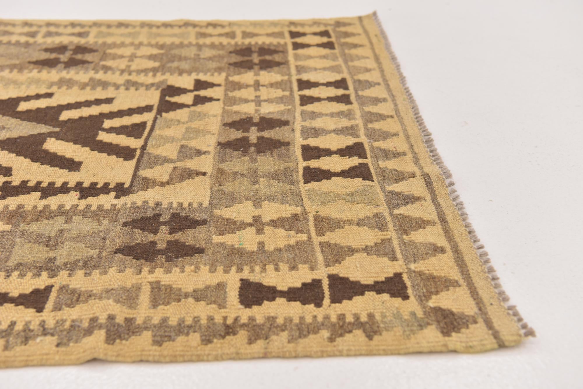 100cm x 150cm Tejido a mano Kilim Maymana Alfombra Lana