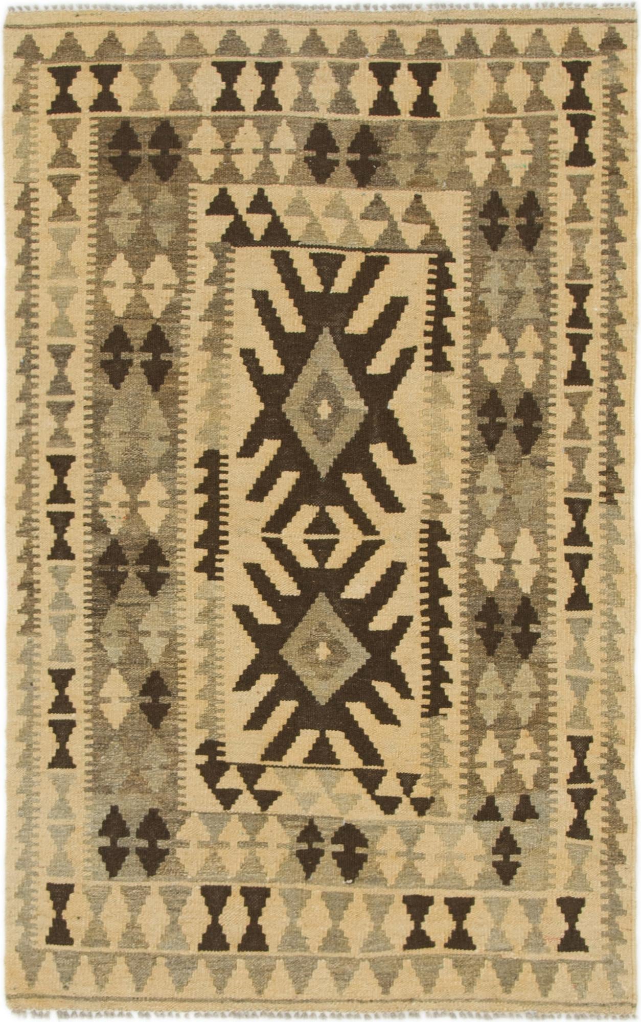 100cm x 150cm Tejido a mano Kilim Maymana Alfombra Lana