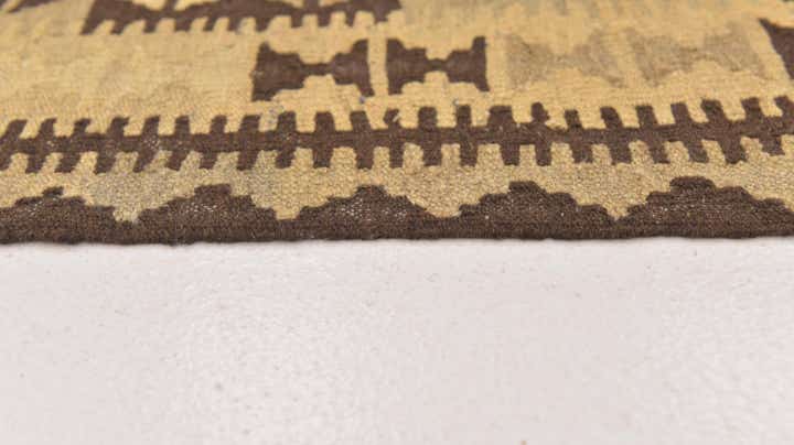 3' 2 x 4' 10 Hand Woven Kilim Maymana Wool Rug