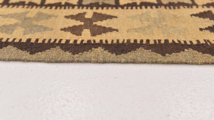 Detail image of 3' 4 x 5' 4 Hand Woven Kilim Maymana Wool Rug
