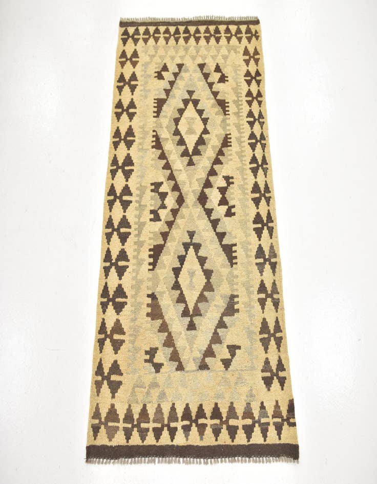 Detail image of 2' 9 x 4'  Hand Woven Kilim Maymana Wool Rug