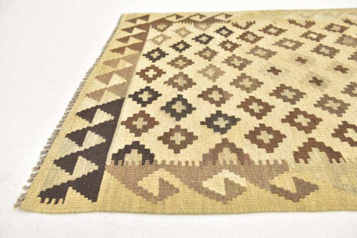 3' 2 x 4' Hand Woven Kilim Maymana Wool Rug