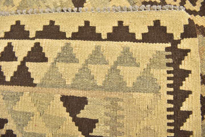 2' 10 x 4' Hand Woven Kilim Maymana Wool Rug