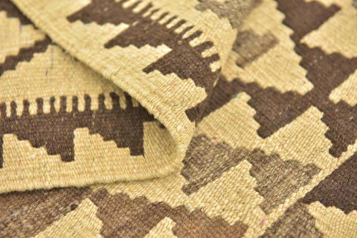 Detail image of 2' 9 x 4' Hand Woven Kilim Maymana Wool Rug