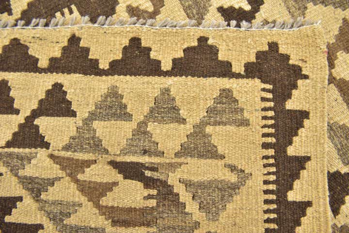 2' 9 x 4' Hand Woven Kilim Maymana Wool Rug