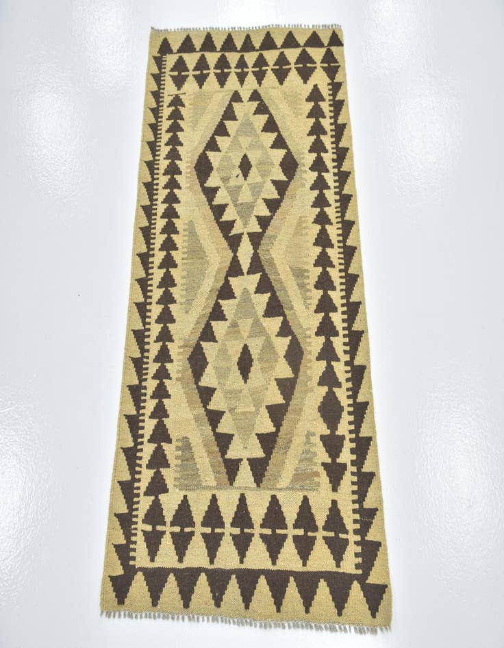 Detail image of 2' 8 x 4'  Hand Woven Kilim Maymana Wool Rug