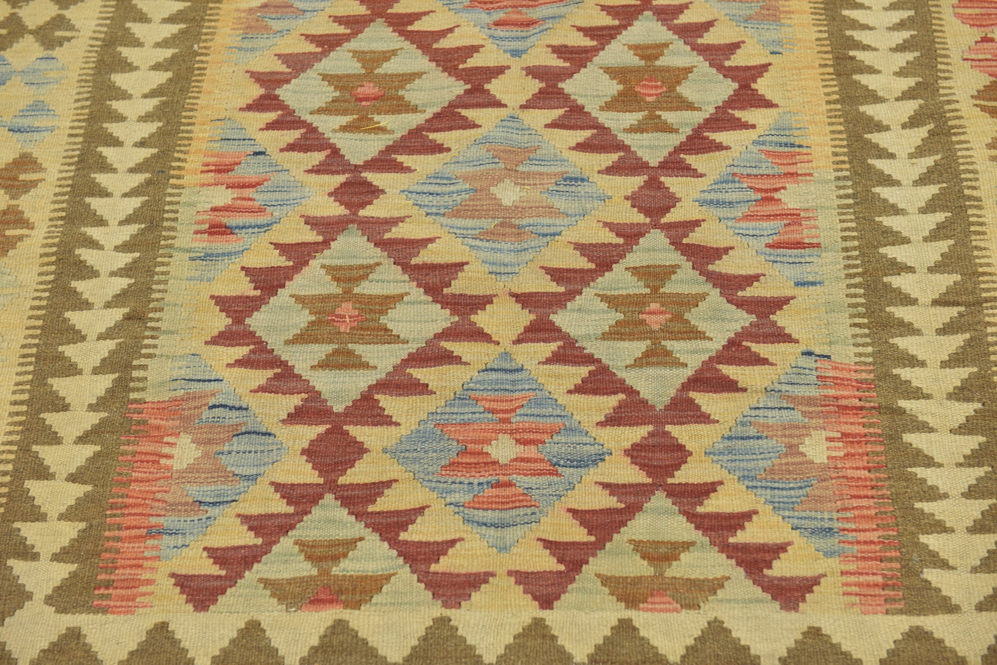 165cm x 250cm Hand Woven Kilim Maymana Wool Rug