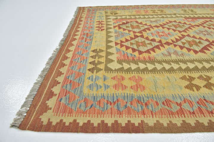 165cm x 250cm Hand Woven Kilim Maymana Wool Rug