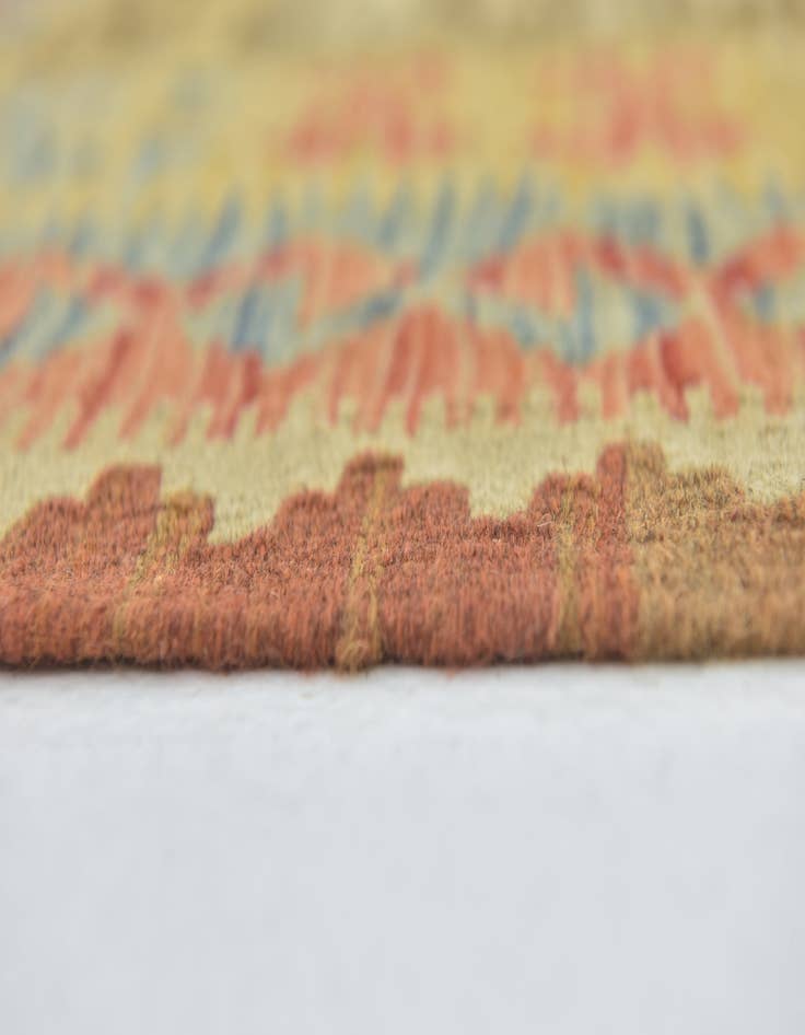 Detail image of 5' 5 x 8' 2 Hand Woven Kilim Maymana Wool Rug
