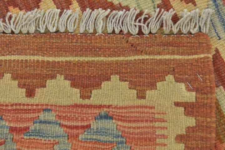 5' 5 x 8' 2 Hand Woven Kilim Maymana Wool Rug