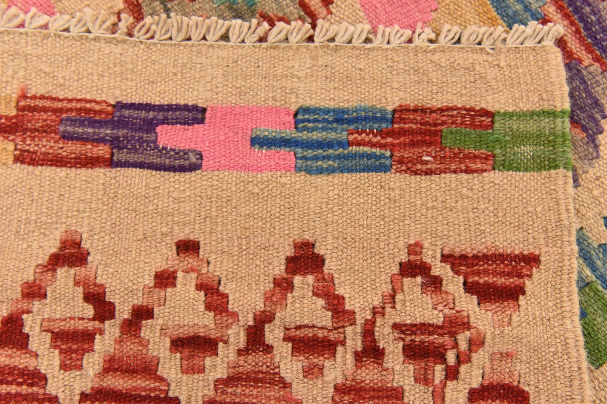 120cm x 170cm Tejido a mano Kilim Maymana Alfombra Lana