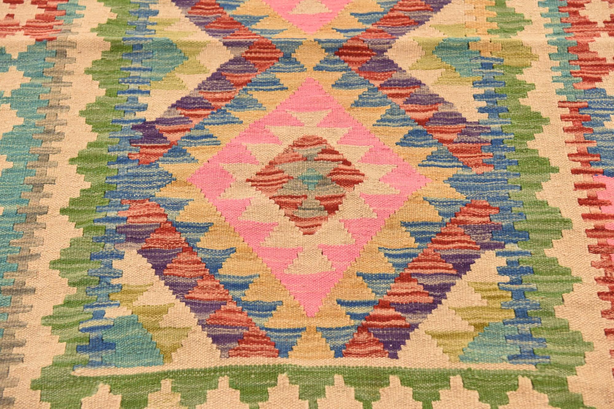 120cm x 170cm Tejido a mano Kilim Maymana Alfombra Lana