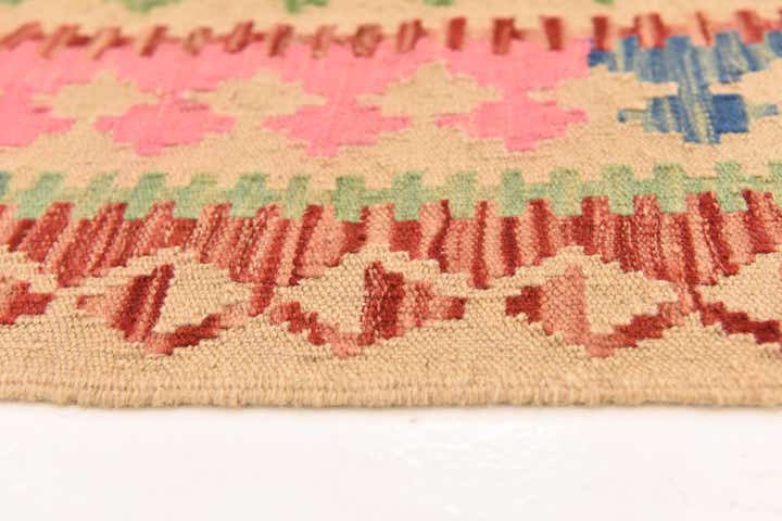 3' 11 x 5' 6 Hand Woven Kilim Maymana Wool Rug