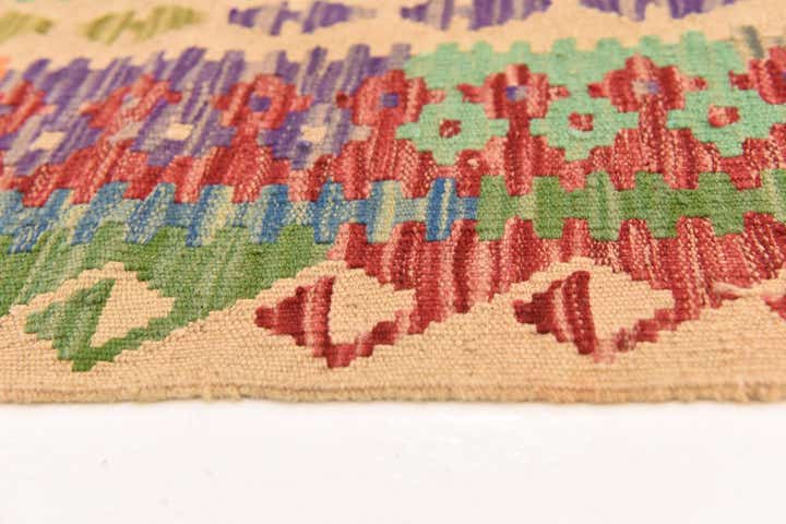 3' 8 x 5' 9 Hand Woven Kilim Maymana Wool Rug