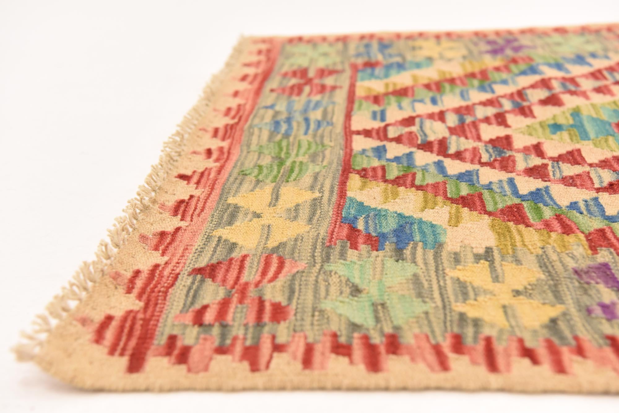85cm x 120cm Tejido a mano Kilim Maymana Alfombra Lana