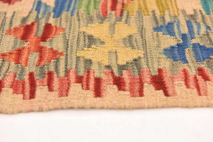 2' 10 x 4' Hand Woven Kilim Maymana Wool Rug