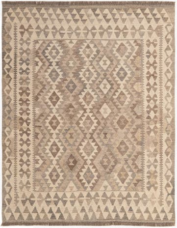 4' 11 x 6' 3 Hand Woven Kilim Maymana Wool Rug