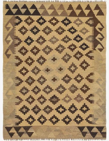 3' 2 x 4' Hand Woven Kilim Maymana Wool Rug