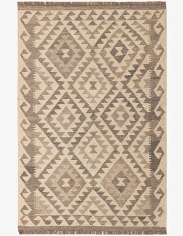 3' 5 x 5' 1 Hand Woven Kilim Maymana Wool Rug
