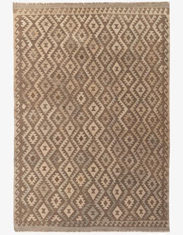 6' 10 x 10' 1 Hand Woven Kilim Maymana Wool Rug