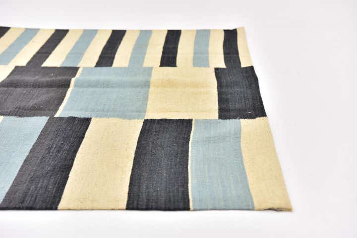 4' 3 x 5' 10 Hand Woven Kilim Modern Wool Rug
