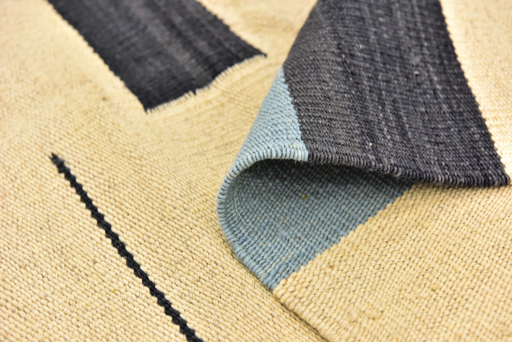 4' 3 x 5' 10 Hand Woven Kilim Modern Wool Rug