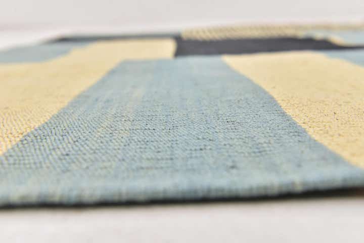 4' 5 x 5' 9 Hand Woven Kilim Modern Wool Rug