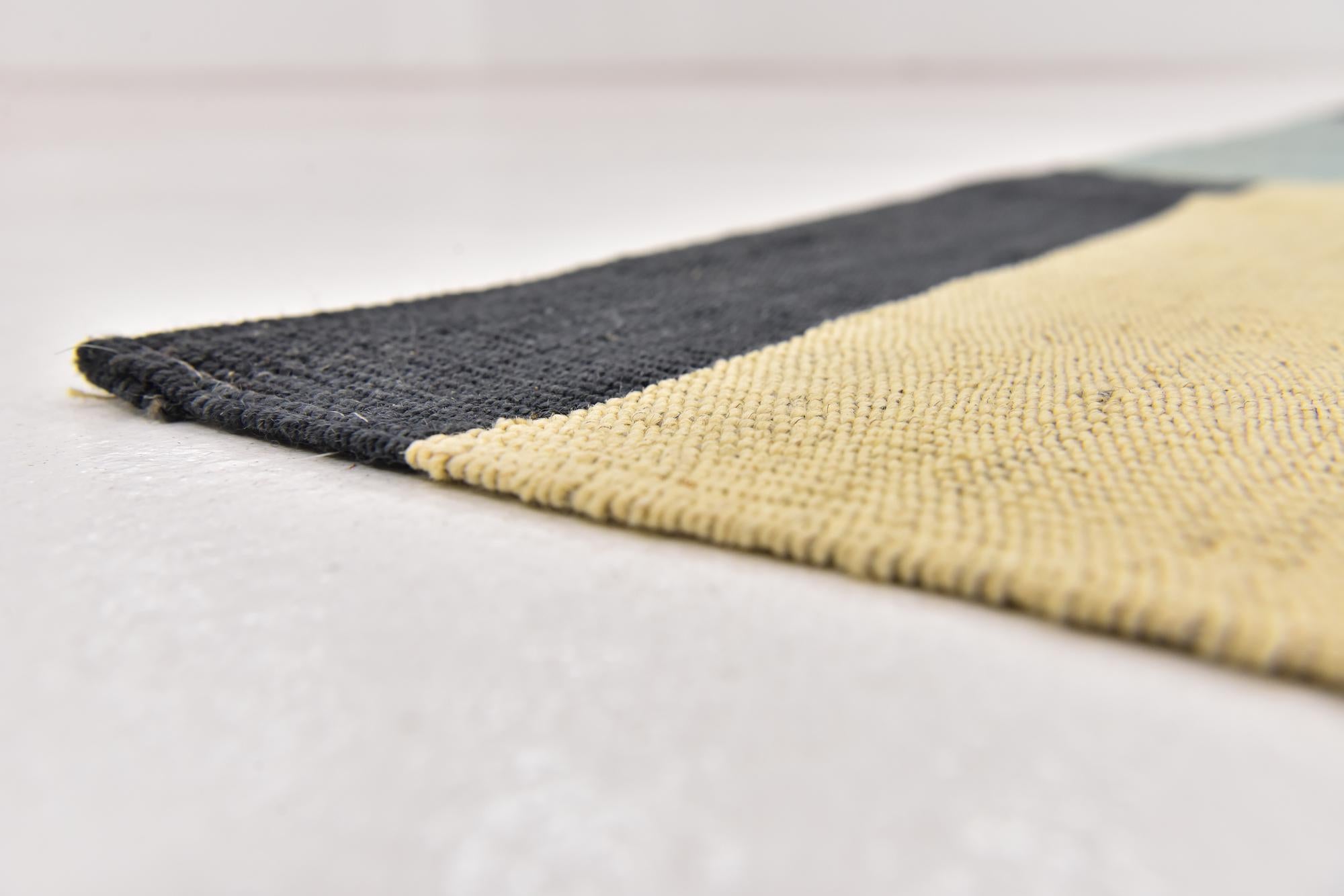 4' 5 x 5' 10 Hand Woven Kilim Modern Wool Rug