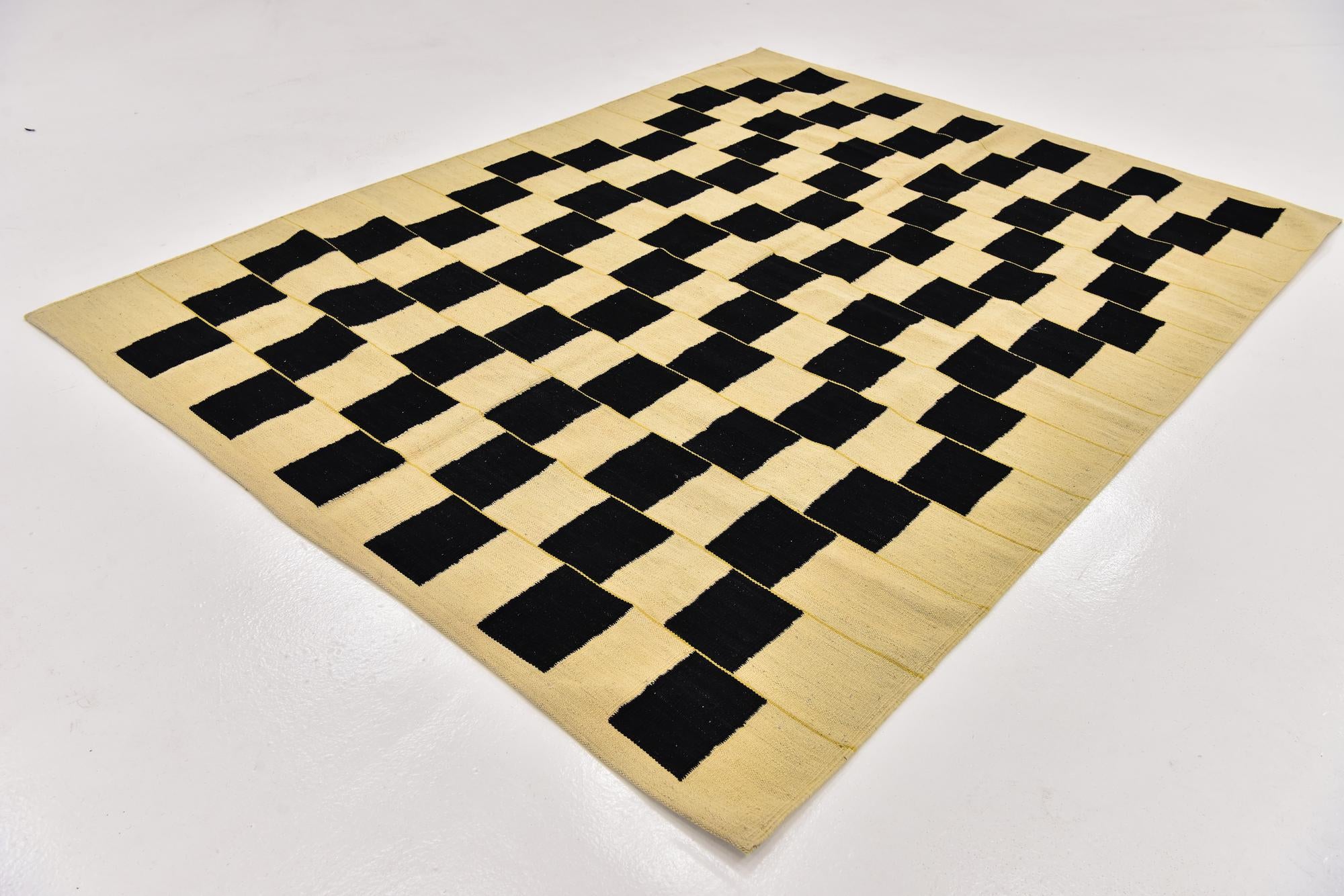 6' x 7' 10 Hand Woven Kilim Modern Wool Rug