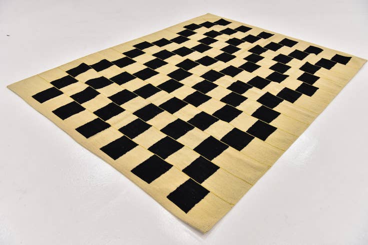 Detail image of 6' x 7' 10 Hand Woven Kilim Modern Wool Rug
